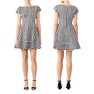 Kate Spade Black & White Gingham Mini Dress Size S / XS